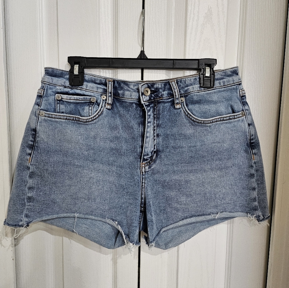 Rag & Bone LOW Rise Denim Wemen's Shorts Light Wash Frayed HemY2K Designer 29. - Picture 3 of 10
